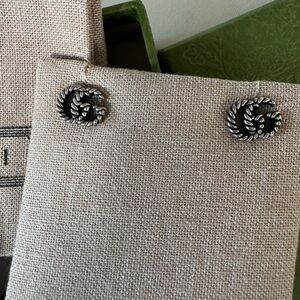 Gucci Marmont Sterling Silver Stud Earrings